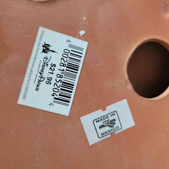 Disney Parks 10.5" Painted Terra Cotta Sea Turtle Vibrant with Birds Mexico - Picture 5 of 6